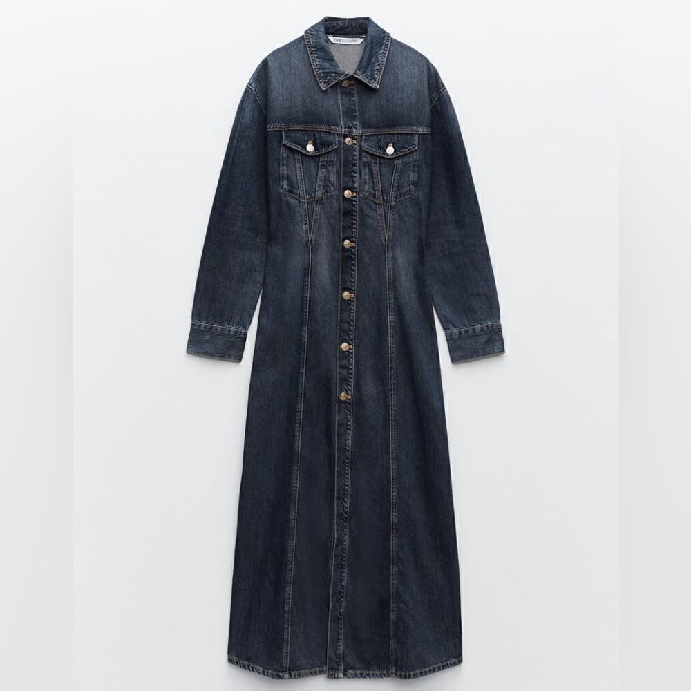ZARA TRF DENIM DRESS - Picture 5 of 12